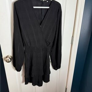 Elegant Black Wrap Dress